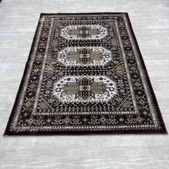 Modern Turkish diamond carpets 10940A Brown size 80*150