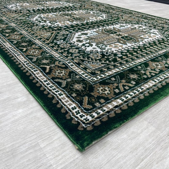 Modern Turkish diamond carpets 10940A green size 80*150