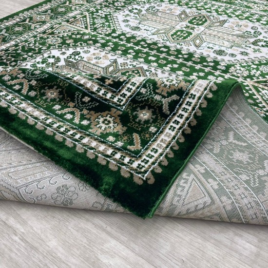 Modern Turkish diamond carpets 10940A green size 80*150