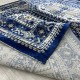 Modern Turkish diamond carpets 10940A navy size 100*300