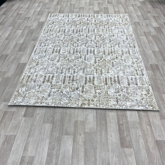 Modern Turkish diamond carpet 35005A golden beige 200*300