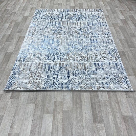 Modern Turkish diamond carpets 35005A sky gray 150*220