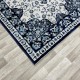 Turkish Diamond Carpet 10872A navy blue color size 150*220