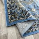 Turkish Diamond Carpet 10870A cyan color size 150*220