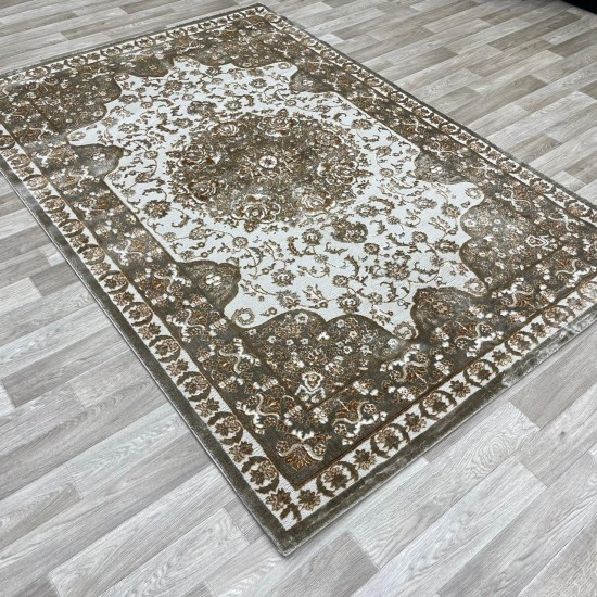 Turkish Diamond Carpet 10872A beige color size 150*220