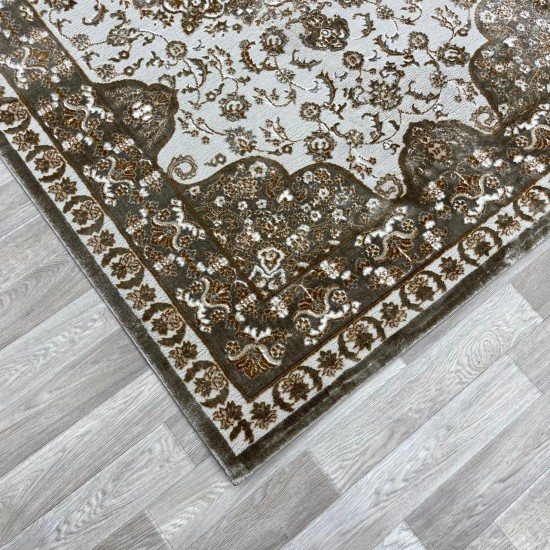 Turkish Diamond Carpet 10872A beige color size 150*220