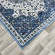 Turkish Diamond Carpet 10872A cyan color size 150*220