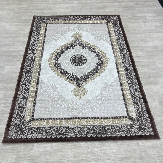 Modern diamond carpets B066 Brown size 80*150