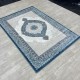 Modern diamond carpets B066 cyan size 100*200