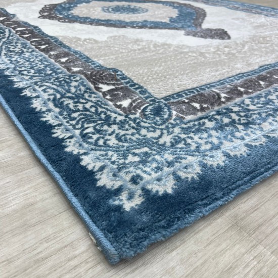 Modern diamond carpets B066 cyan size 100*200