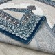 Modern diamond carpets B066 cyan size 100*200