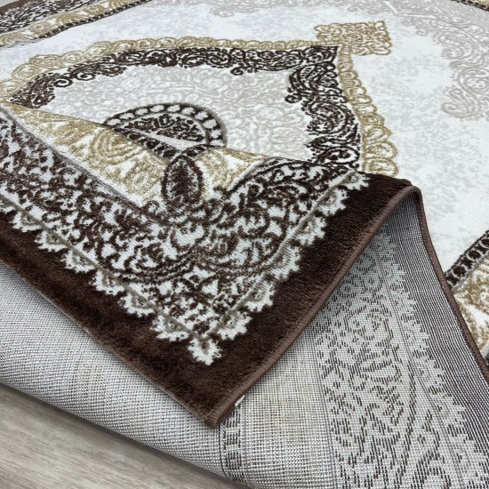 Modern diamond carpets B066 Brown size 80*150