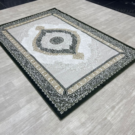 Modern diamond carpets B066 green size 100*200