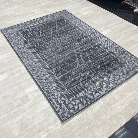 Modern Turkish Diamond Carpets 10933A dark grey 100*300