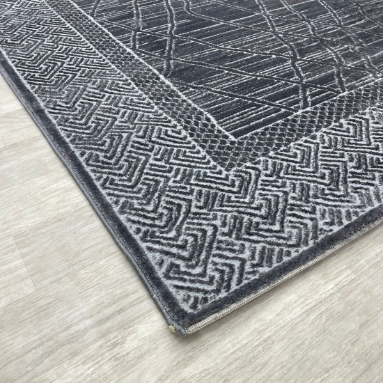 Modern Turkish Diamond Carpets 10933A dark grey 100*300