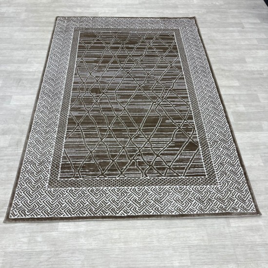 Modern Turkish Almas Carpets 10933A Brown 100*200