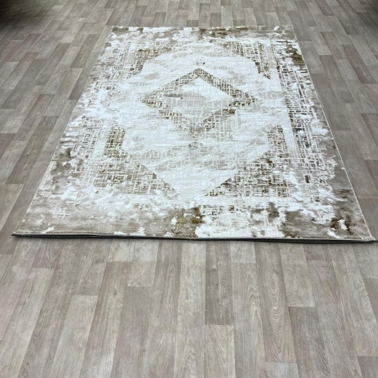 Modern Turkish diamond carpets 30009A cream gold 150*220