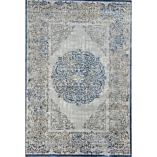 Modern Turkish diamond carpet 35007A gray blue 150*220