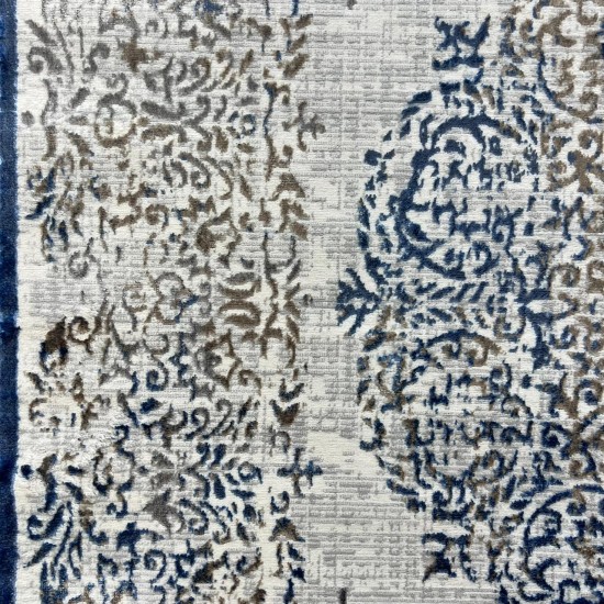 Modern Turkish diamond carpet 35007A gray blue 150*220