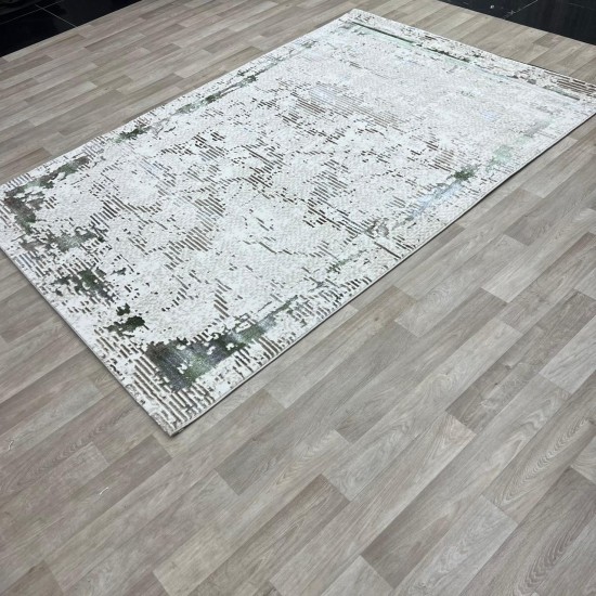 Modern Turkish diamond carpet 35023D beige green 200*300