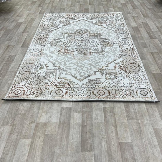 Modern Turkish diamond carpet 35043A beige orange 200*300