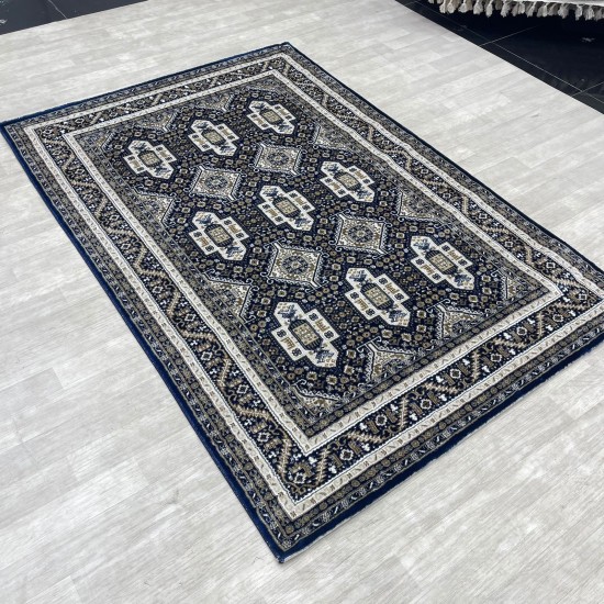 Turkish classic diamond carpet 10939A Navy color size 200*300