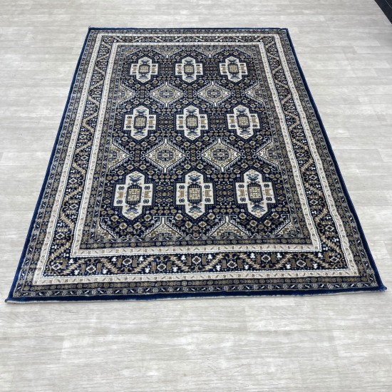 Turkish classic diamond carpet 10939A Navy color size 200*300