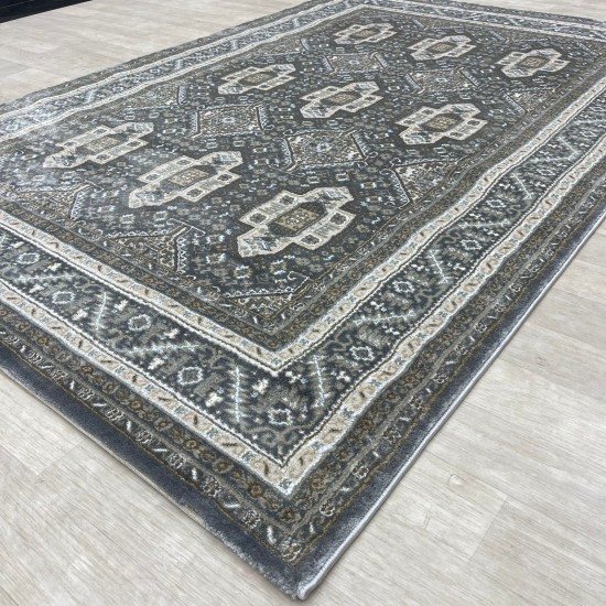 Turkish classic diamond carpet 10939A gray color size 50*80