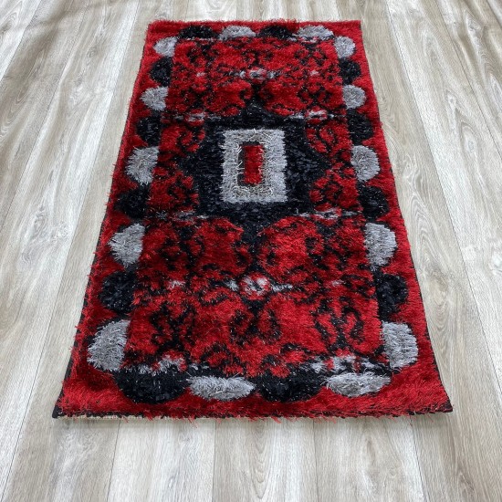Turkish carpet shaghi silk red 80*150