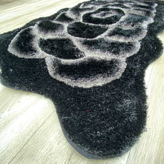Turkish carpet black silk 80*150