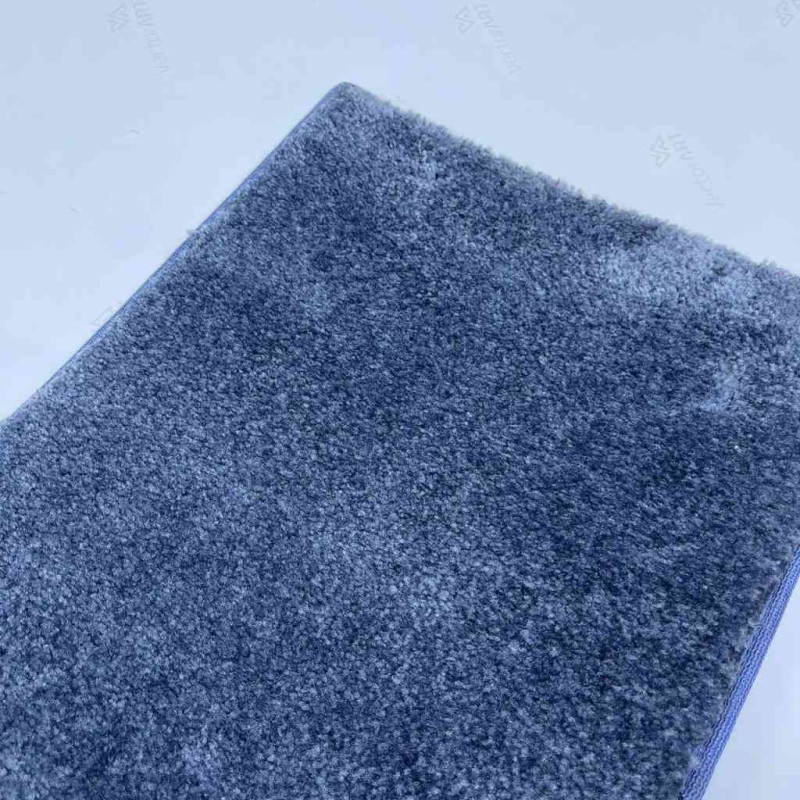 Plain thick diamond carpeting of excellent quality suitable for all rooms blue color N505