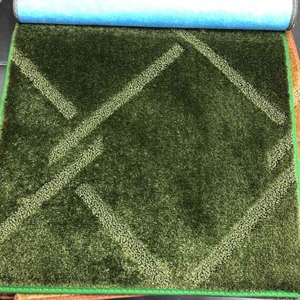 Plain green carpet