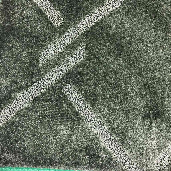 Plain green carpet