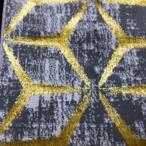 Turkish Mercedes Revan Carpet 412, gray and gold