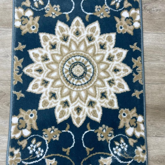Turkish classic carpeting 35001, cyan, size per square meter, 100*100