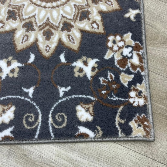 Turkish classic carpeting 35001, gray, size per square meter, 100*100