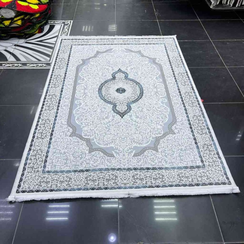 سجاد فكتوريا تركي 9196 لون سماوي مقاس 80*150