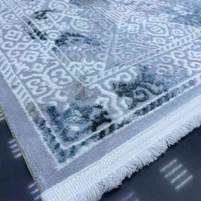 سجاد فكتوريا تركي 9195 لون ازرق مقاس 100*300