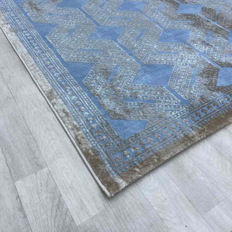 Turkish Vista carpet 7851D cyan size 120*170