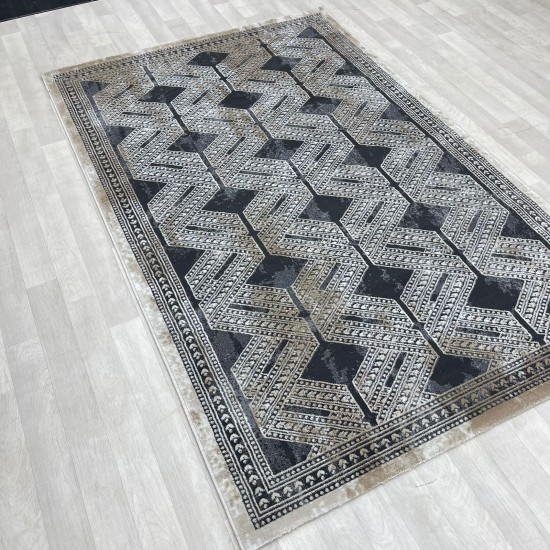 Vista Turkish Carpet 7851D Black Size 120*170