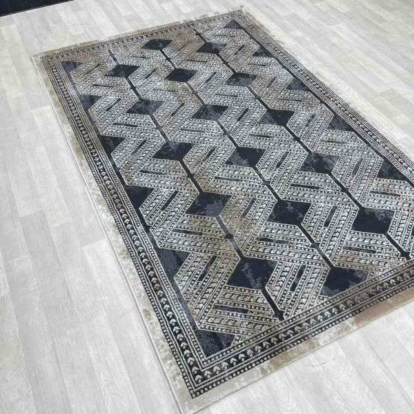 Vista Turkish Carpet 7851D Black Size 150*230