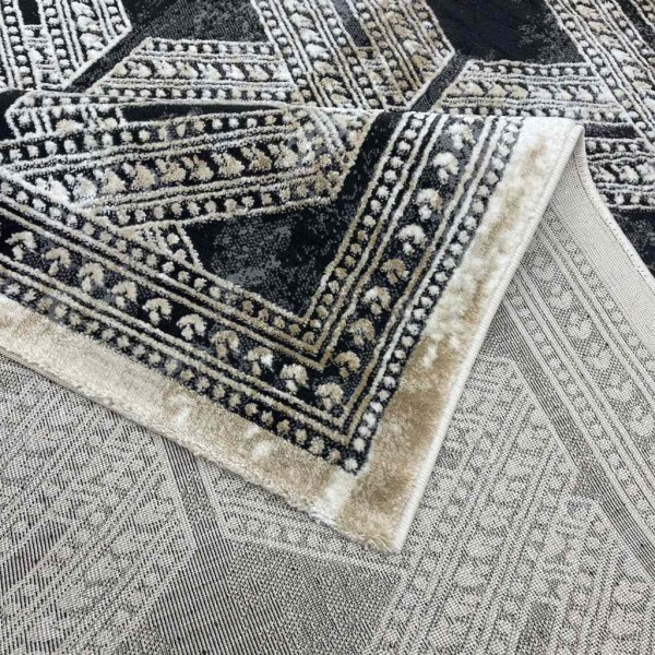 Vista Turkish Carpet 7851D Black Size 150*230