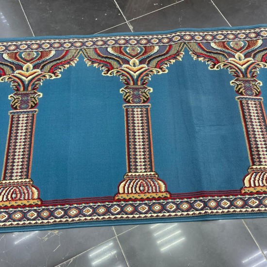 National Mihrab prayer rug SC116 cyan size 125*950 cm