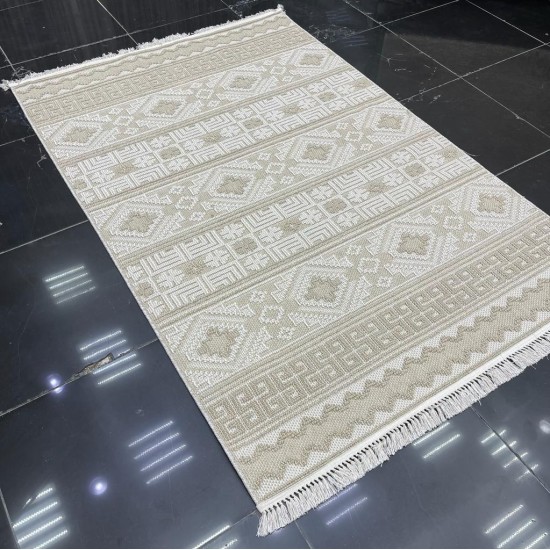 Turkish Majestic burlap carpet 08745B beige size 300*400