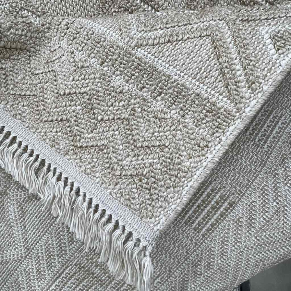 سجاد خيش ماجستيك تركي 08642B بيج غامق مقاس 80*150