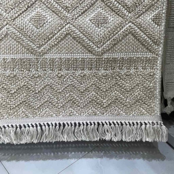 Majestic Turkish Burlap Rug 08642B Dark Beige Size 300*400