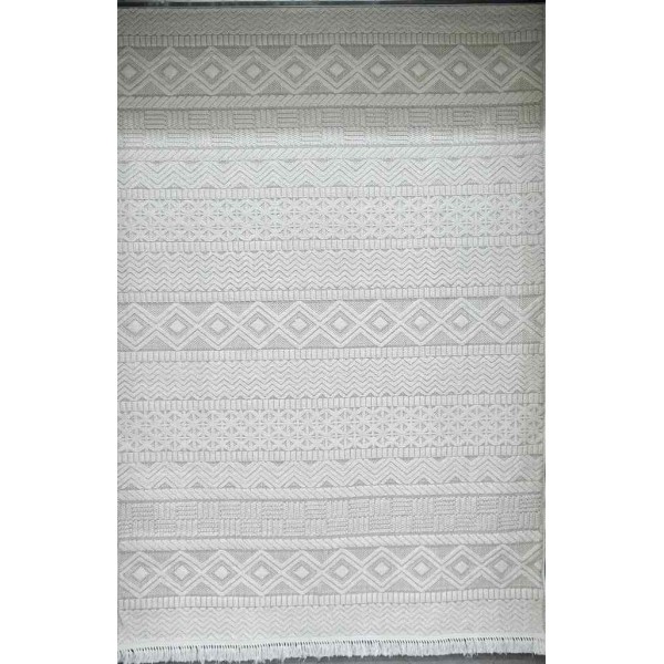Majestic Turkish Burlap Rug 08642B ivory Size 200*300