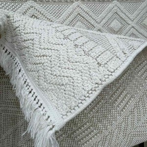 Majestic Turkish Burlap Rug 08642B ivory Size 200*300