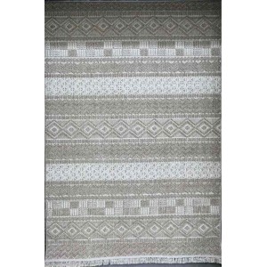 Majestic Turkish Burlap Rug 08642B KAHVE Light beige Size 80*150