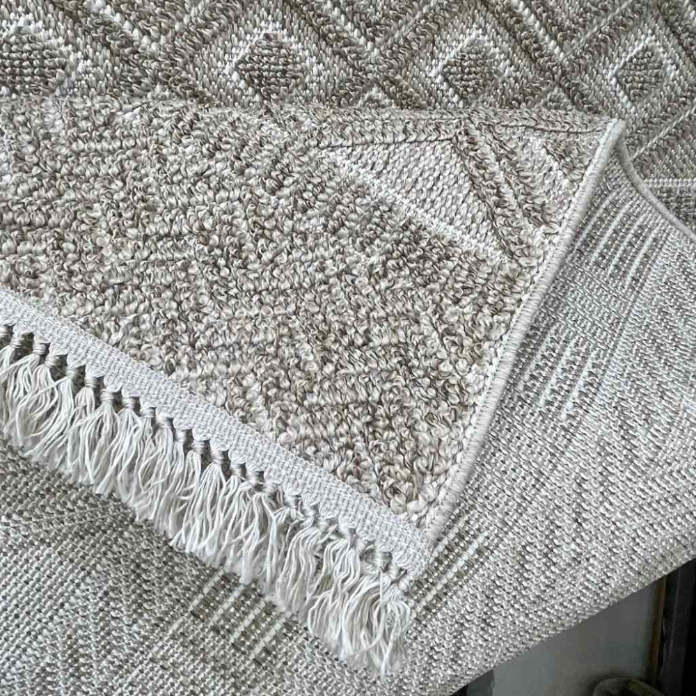 سجاد خيش ماجستيك تركي 08642B كوفي بيج فاتح مقاس 50*80